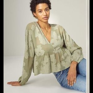 Wilfred Peplum Blouse in Plum